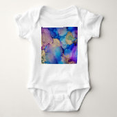 Kleurrijk Abstract: getextureerde olieverfschilder Romper (Voorkant)