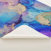 Kleurrijk Abstract: getextureerde olieverfschilder Sherpa Deken (3/4)