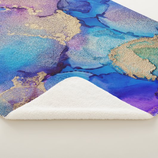 Kleurrijk Abstract: getextureerde olieverfschilder Sherpa Deken (3/4)