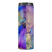 Kleurrijk Abstract: getextureerde olieverfschilder Thermosbeker (Achterkant)