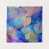 Kleurrijk Abstract: getextureerde olieverfschilder Wandkleed (Voorkant (horizontaal))