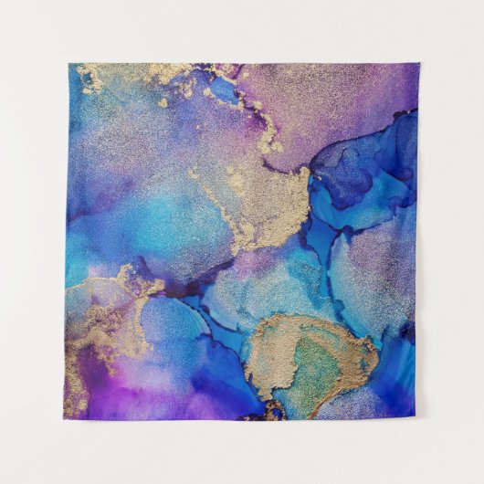 Kleurrijk Abstract: getextureerde olieverfschilder Wandkleed (Voorkant (horizontaal))