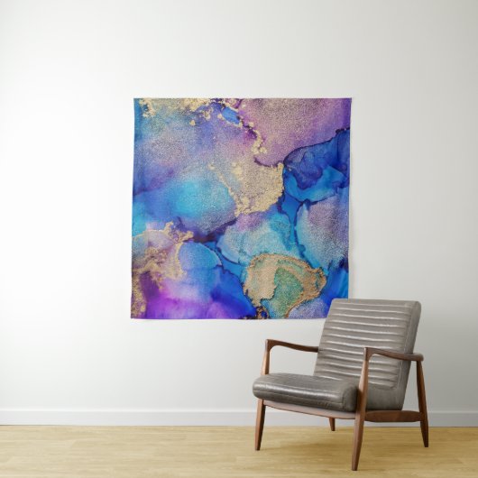 Kleurrijk Abstract: getextureerde olieverfschilder Wandkleed (In Situ (horizontaal))