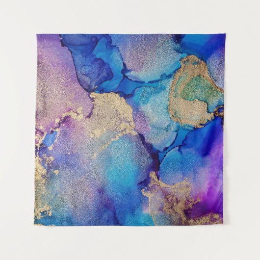 Kleurrijk Abstract: getextureerde olieverfschilder Wandkleed (Voorkant)