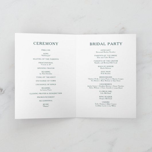 Kleurrijk Abstract Gevouwen Huwelijksprogramma Programma (Binnen)