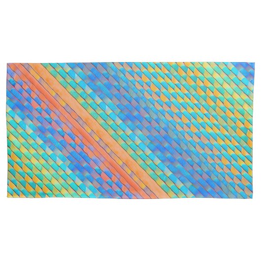 Kleurrijk Abstract geweven digitaal patroon Kussensloop (Voorkant)