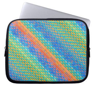 Kleurrijk Abstract geweven digitaal patroon Laptop Sleeve