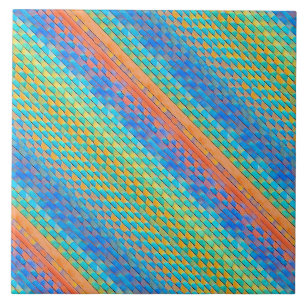 Kleurrijk Abstract geweven digitaal patroon Tegeltje