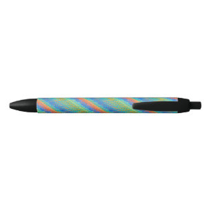 Kleurrijk Abstract geweven digitaal patroon Zwarte Inkt Pen