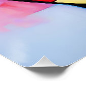 Kleurrijk Abstract gezichtskubisme Perfect Poster (Hoek)