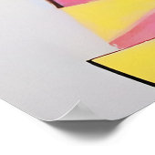 Kleurrijk Abstract gezichtskubisme Poster (Hoek)