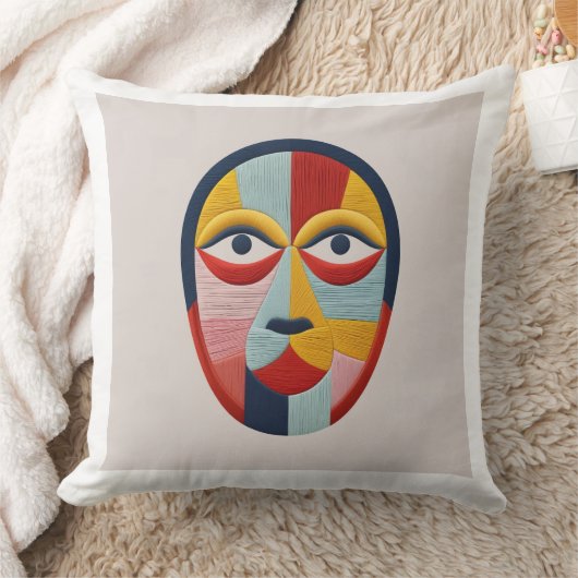 Kleurrijk Abstract gezichtskussen Kussen (Deken)