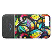 Kleurrijk Abstract Glas in lood Case-Mate iPhone Case (Achterkant (Horizontaal))