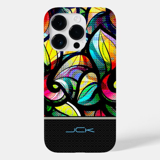 Kleurrijk Abstract Glas in lood Case-Mate iPhone Case (Achterkant)