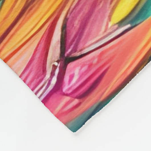 Kleurrijk Abstract Glas in lood Fleece Deken (Hoek)