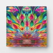 Kleurrijk Abstract Glas in lood Fotoplaat (Voorkant)