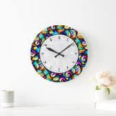 Kleurrijk Abstract Glas in lood Grote Klok (Huis)