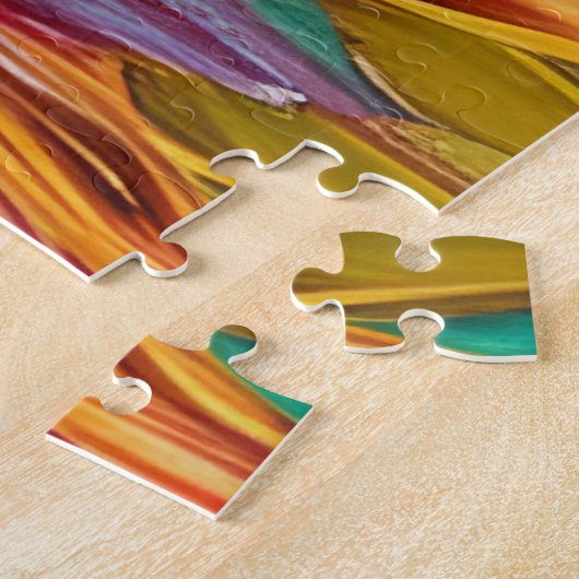 Kleurrijk Abstract Glas in lood Legpuzzel (Zijkant)