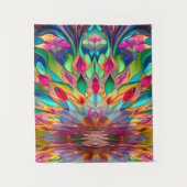 Kleurrijk Abstract Glas in lood Wandkleed (Voorkant)