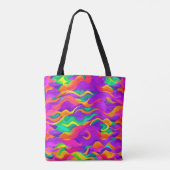 Kleurrijk Abstract golfontwerp Tote Bag (Achterkant)