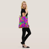 Kleurrijk Abstract golfontwerp Tote Bag (Op model)