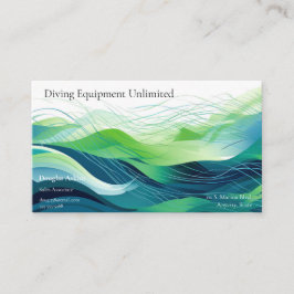 Kleurrijk abstract golfontwerp visitekaartje