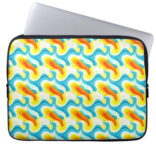 Kleurrijk Abstract Golfpatroon Laptop Sleeve