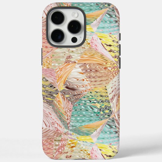 Kleurrijk Abstract Golfvormig Geometrisch Patroon Case-Mate iPhone Case (Achterkant)
