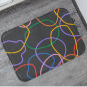 Kleurrijk Abstract golvend lijnenpatroon Badmat