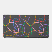 Kleurrijk Abstract golvend lijnenpatroon Bureaumat (Voorkant)