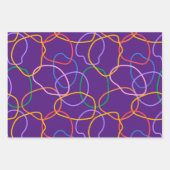 Kleurrijk Abstract golvend lijnenpatroon Inpakpapier Vel (Voorkant 3)