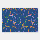 Kleurrijk Abstract golvend lijnenpatroon Inpakpapier Vel (Voorkant 2)