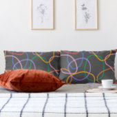 Kleurrijk Abstract golvend lijnenpatroon Kussensloop