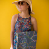 Kleurrijk Abstract golvend lijnenpatroon Strandlaken