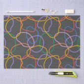 Kleurrijk Abstract golvend lijnenpatroon Tissuepapier (Craft)