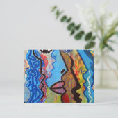Kleurrijk Abstract Graffiti Briefkaart (Staand voorkant)