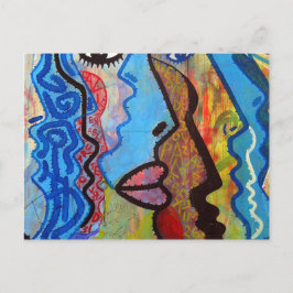 Kleurrijk Abstract Graffiti Briefkaart