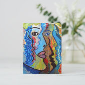 Kleurrijk Abstract Graffiti Briefkaart (Staand voorkant)