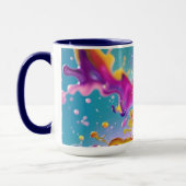 Kleurrijk Abstract Grafisch Modern Ontwerp 15oz Mok (Links)