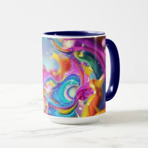 Kleurrijk Abstract Grafisch Modern Ontwerp 15oz Mok