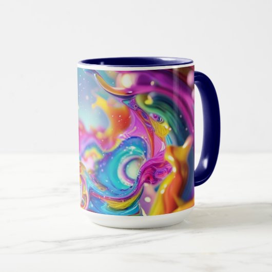 Kleurrijk Abstract Grafisch Modern Ontwerp 15oz Mok (Voorkant rechts)