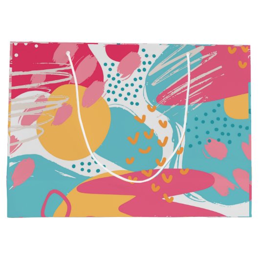 Kleurrijk Abstract Groot Cadeauzakje (Achterkant)