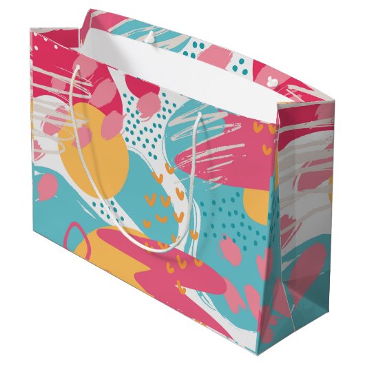 Kleurrijk Abstract Groot Cadeauzakje (Achterkant Gekanteld)