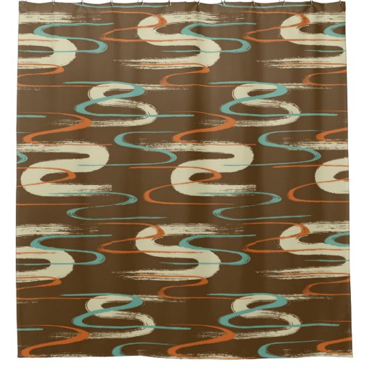 Kleurrijk Abstract Grunge ontwerp Douchegordijn (Voorkant)