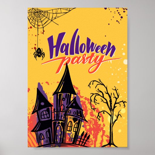 Kleurrijk Abstract Halloweenfeest Poster (Voorkant)