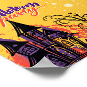 Kleurrijk Abstract Halloweenfeest Poster (Hoek)