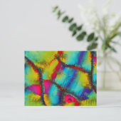 Kleurrijk Abstract hechtpatroon Briefkaart (Staand voorkant)