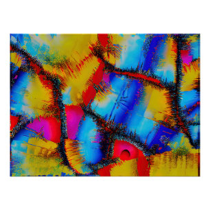 Kleurrijk Abstract hechtpatroon Perfect Poster