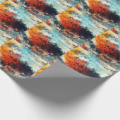 Kleurrijk Abstract hedendaags kunstwerk Cadeaupapier (Hoek)