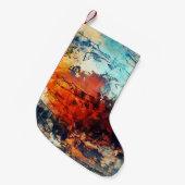 Kleurrijk Abstract hedendaags kunstwerk Kleine Kerstsok (Voorkant (Hangend))